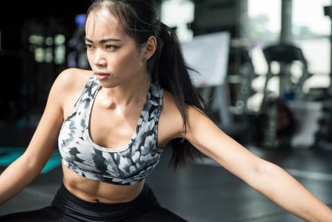 Young woman at the gym